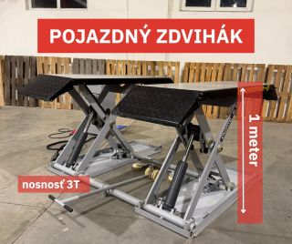 Kompaktný, pojazdný, výkonný. Nožnicový zdvihák, ktorý zvládne 3 tony a zdvihne auto až do výšky 1 meter. Ideálny pre...